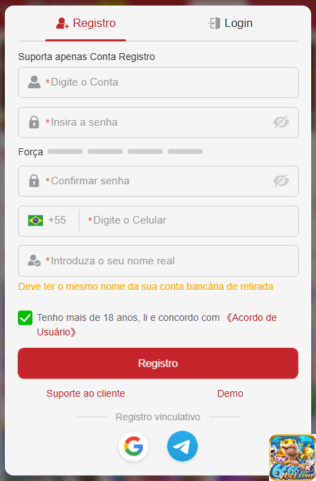 Experiência de Jogos 6666bet.com